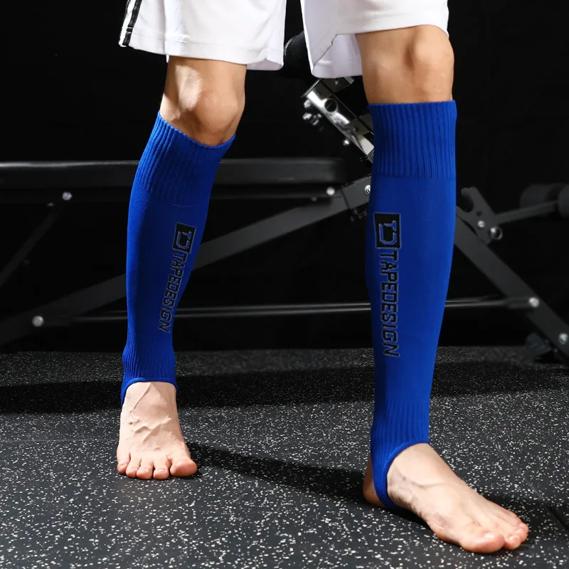 Teens Shin Soccer Football Guard Long-style Socks Pads Professional Shields Legging Shinguards Sleeves Protective Gear