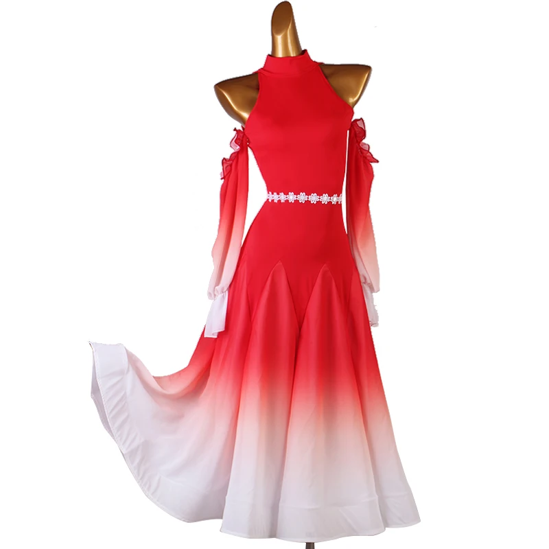 Waltz Ballroom Competition Dress Standard Dance Performance Stage Costume Women Evening Gowns Concert Outifts Gradient