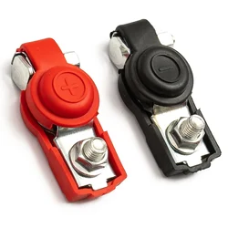 2pcs Battery Terminal Connector Battery Quick Release Battery Terminals Clamps Cap Clip Copper For Car Truck Caravan