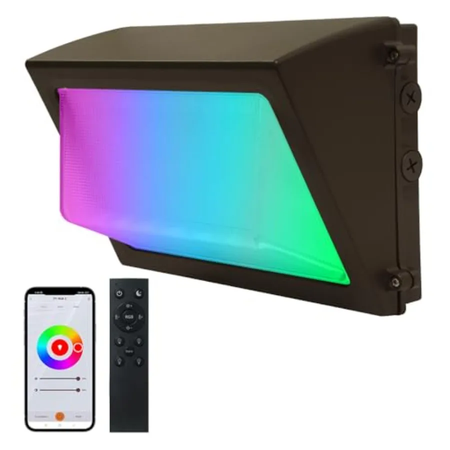 

Светодиодные светильники для подпорных стенок RGB с изменением цвета, 25 Вт, уличные прожекторы с дистанционным управлением, умное управление, регулировка яркости, коммерческие светильники для ПА