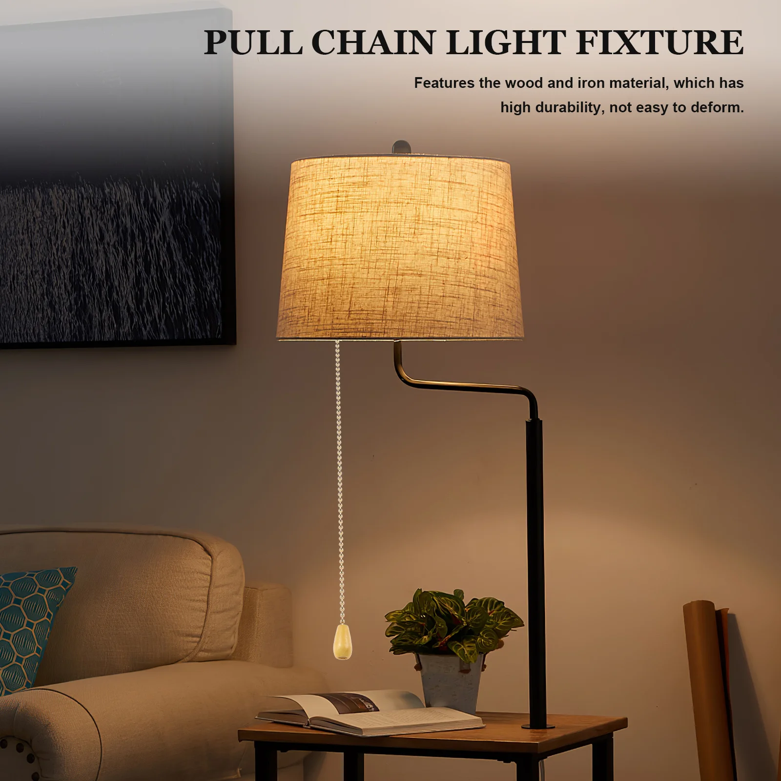 

Lamp Switch Pull Chain Durable Material Practical Replacement Light Pull Cord Switch for Garage Workshop Bathroom