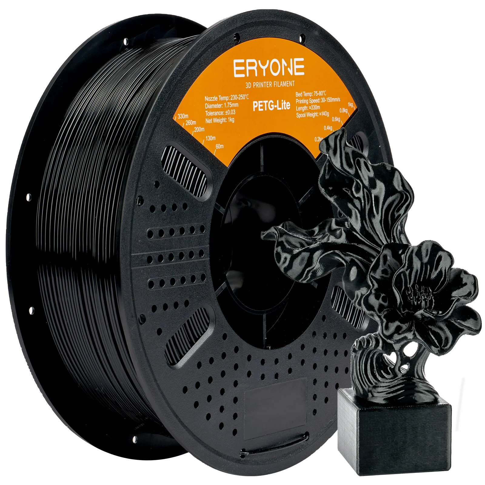 ERYONE 1 kg PETG-Filament 1,75 mm, EU-Mega-Sale 3D-Drucker Starkes Filament Einfaches Drucken, Versand aus Deutschland für schnelle Lieferung