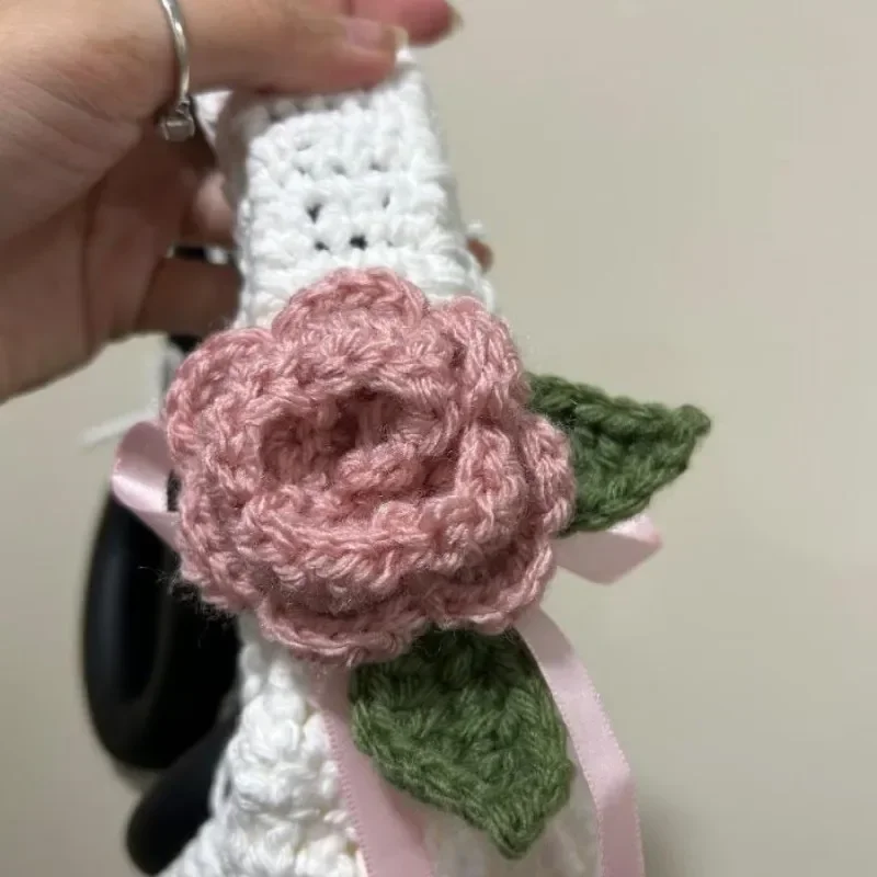 2023 New Handmade Knitted Earphone Protective Coat Rabbit Flower Popular Earphone Cover