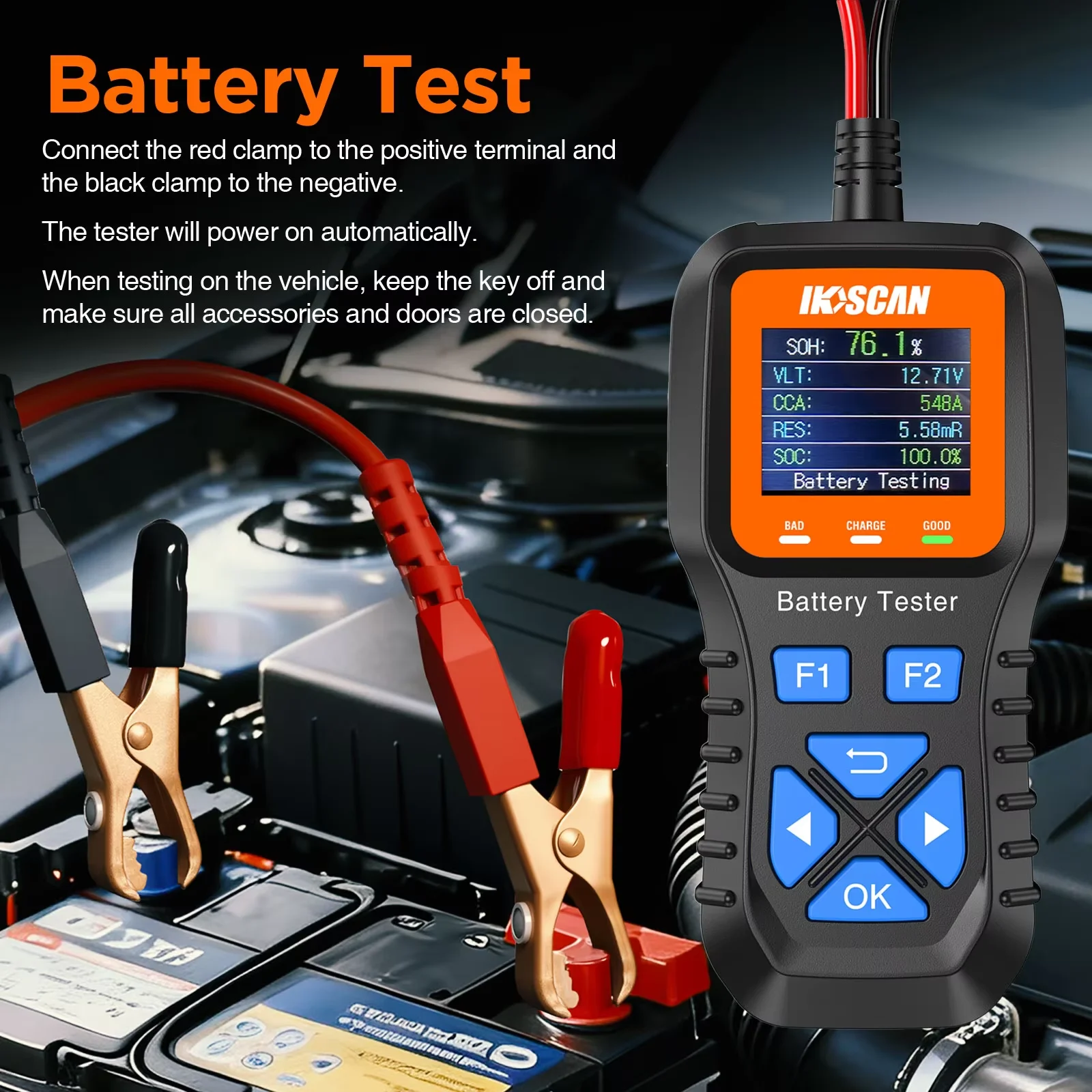 IKOSCAN K1S 12V Araç Akü Test - Topdon Tc001 Thermal Camera incelemesi ve fiyatı