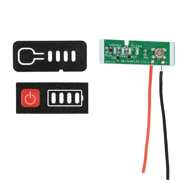 5S 18V 21V battery capacity indicator module, with power display battery power indicator tester LED display 18650