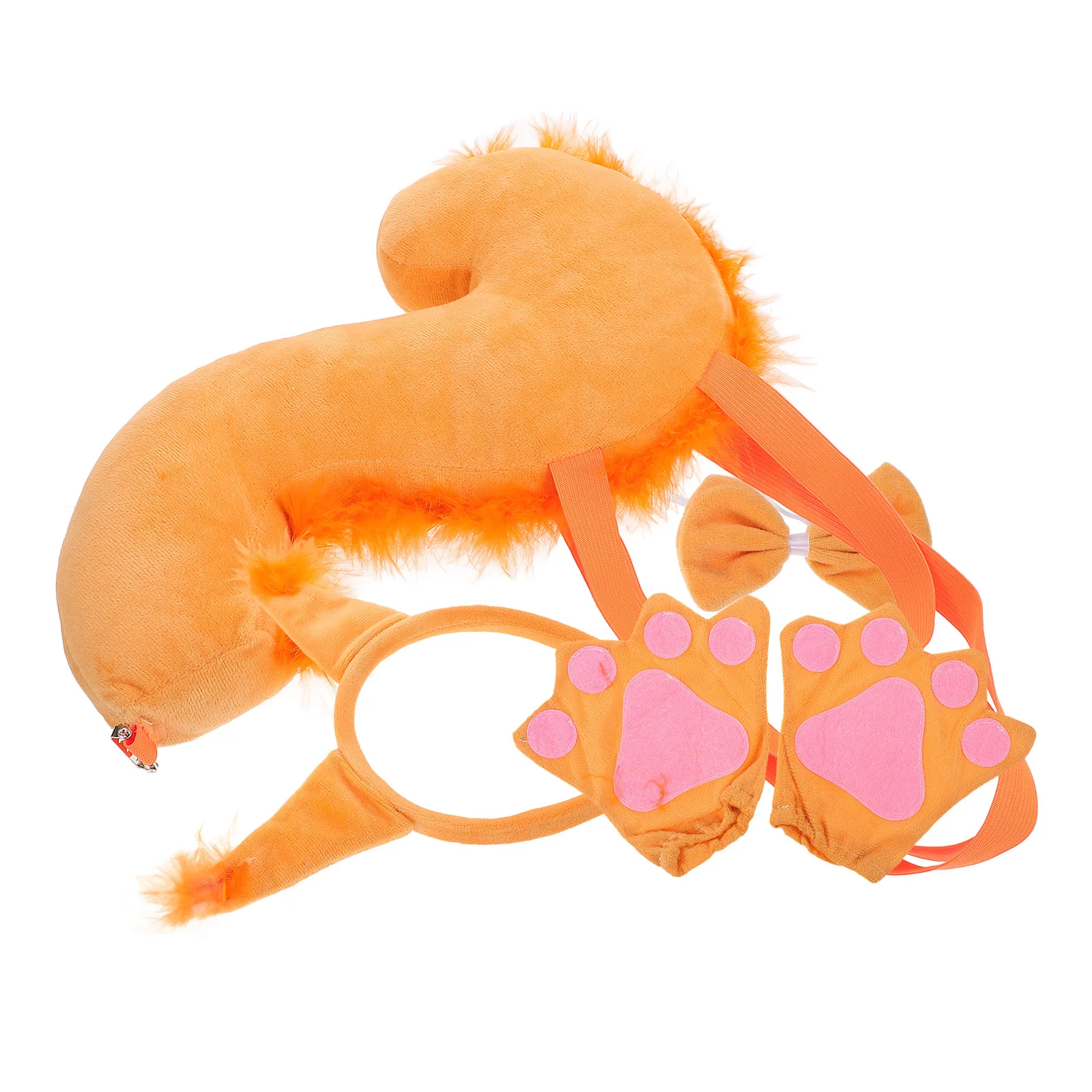 1 conjunto de cosplay de animais, fantasia de tema de esquilo com faixa de cabeça, gravata borboleta para mulheres, crianças, festa, fotografia, adereço