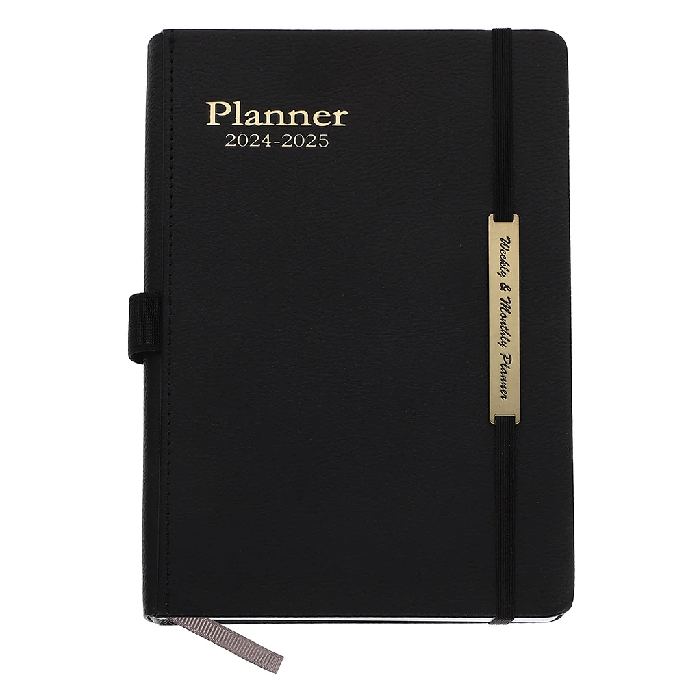 

Notebook English Planner 2024-2025 Portable Daily Schedule Practical Writing Notepad Office Year