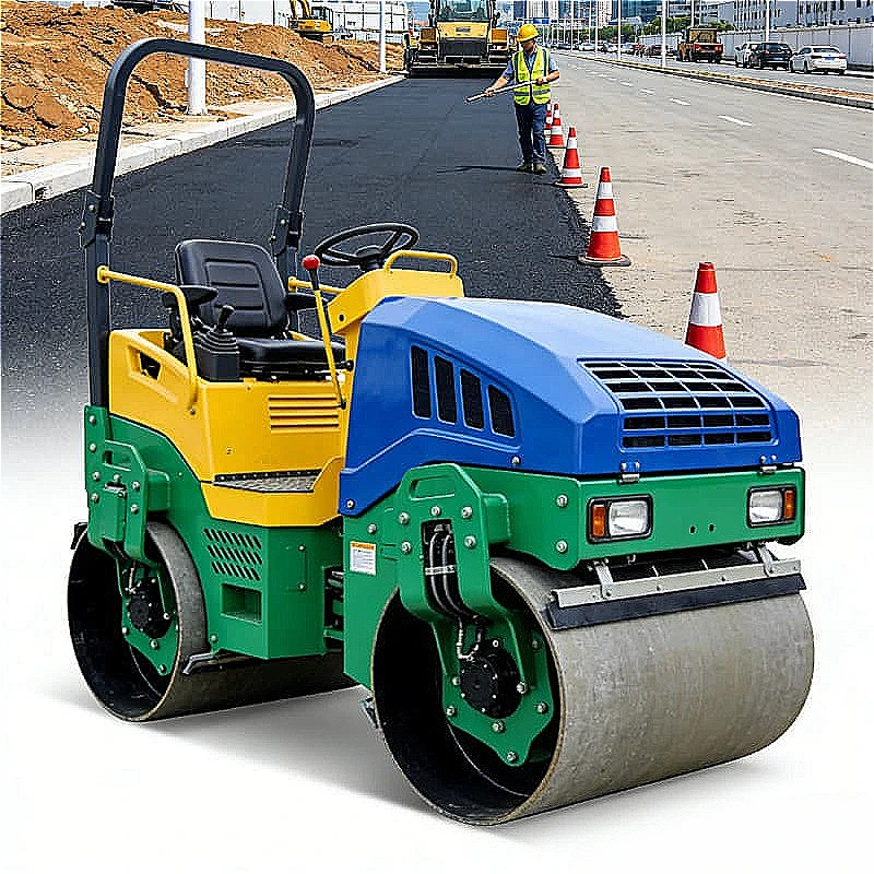 Vibratory Road Roller Double Drum Hydrostatic Drive for Rockfill Dam Foundation Railway Subgrade Heavy Earthwork Customized Sale