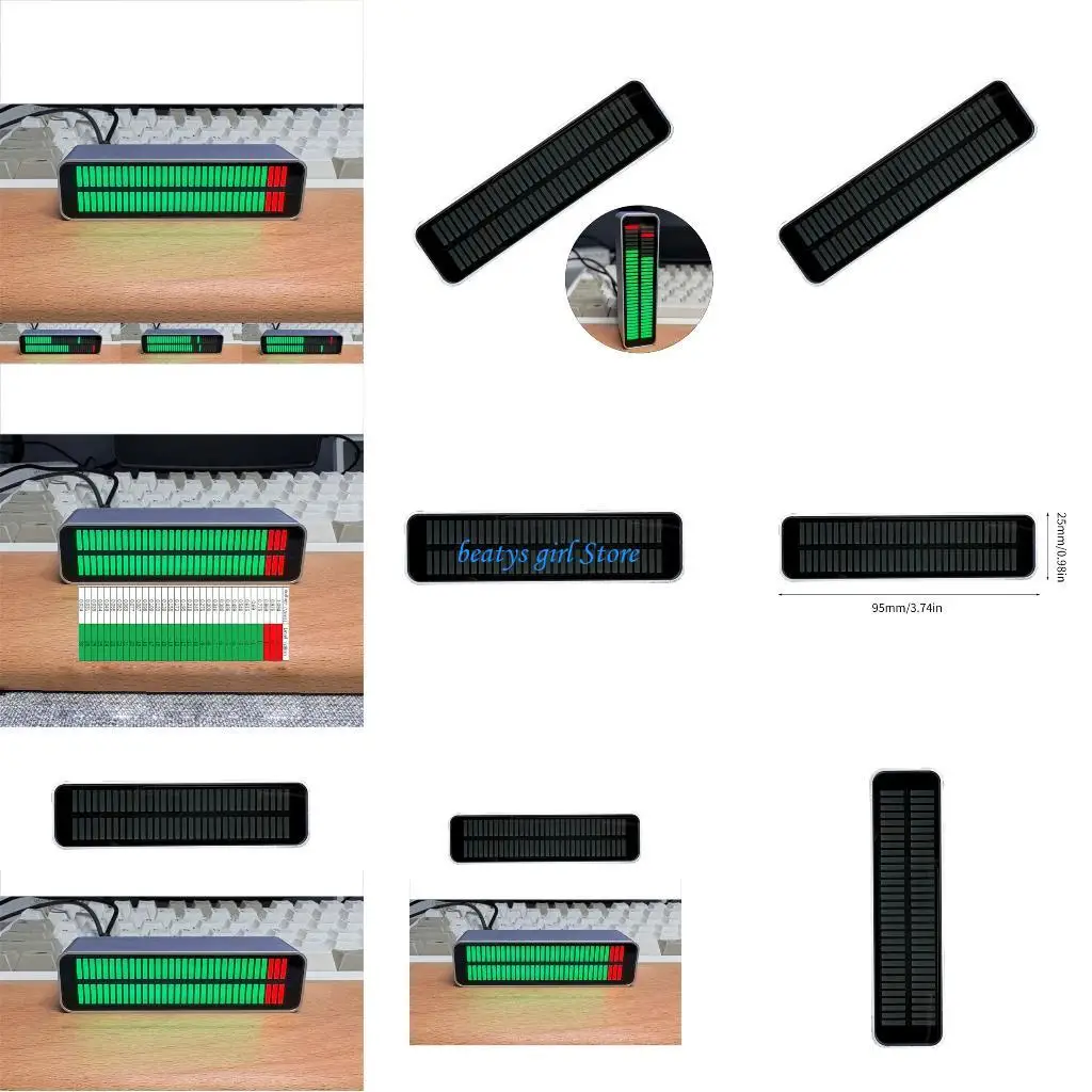 

C7AB Алюминиевый уровень звука Индикатор музыкальный спектр спектр для точных отслеживания сигналов в студиях звукозаписи