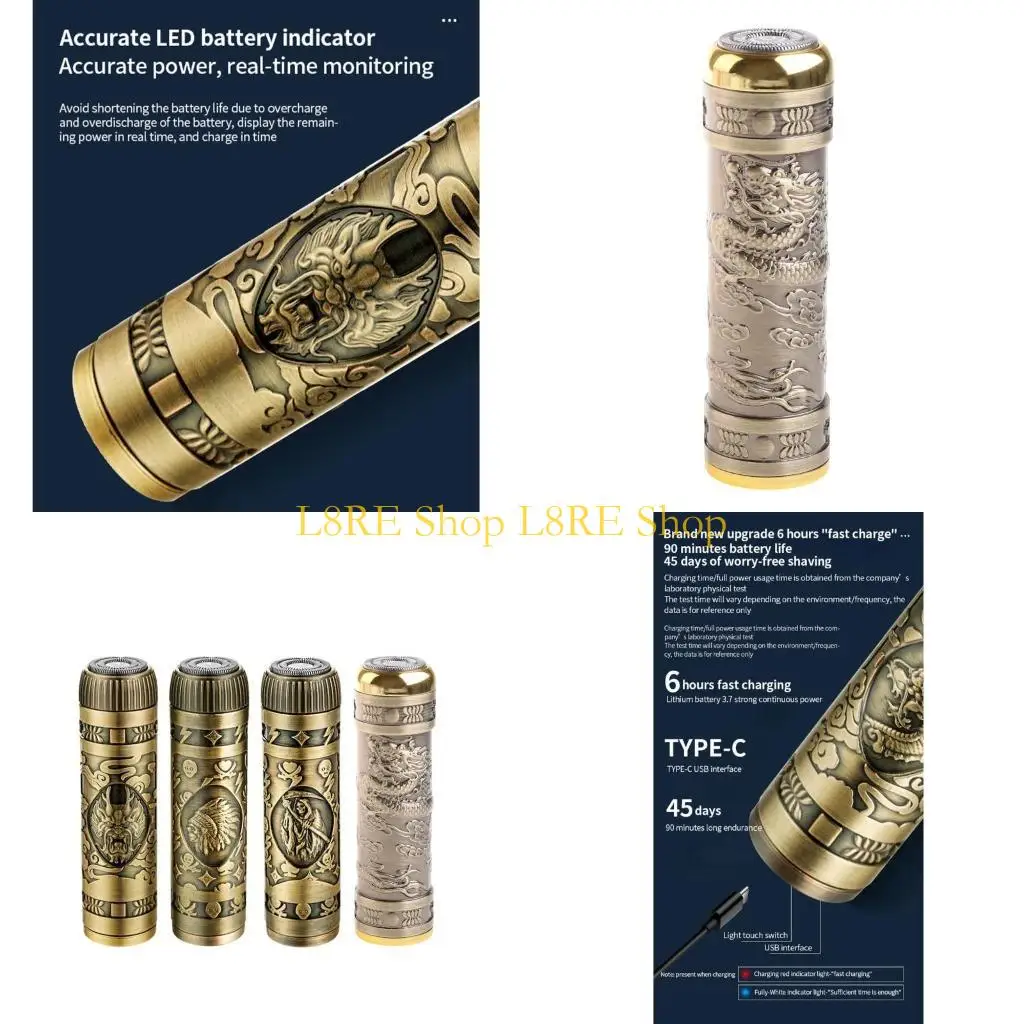 

L8RE Мини-электробритва для мужчин Бритва Портативный триммер для бороды Дорожная бритва