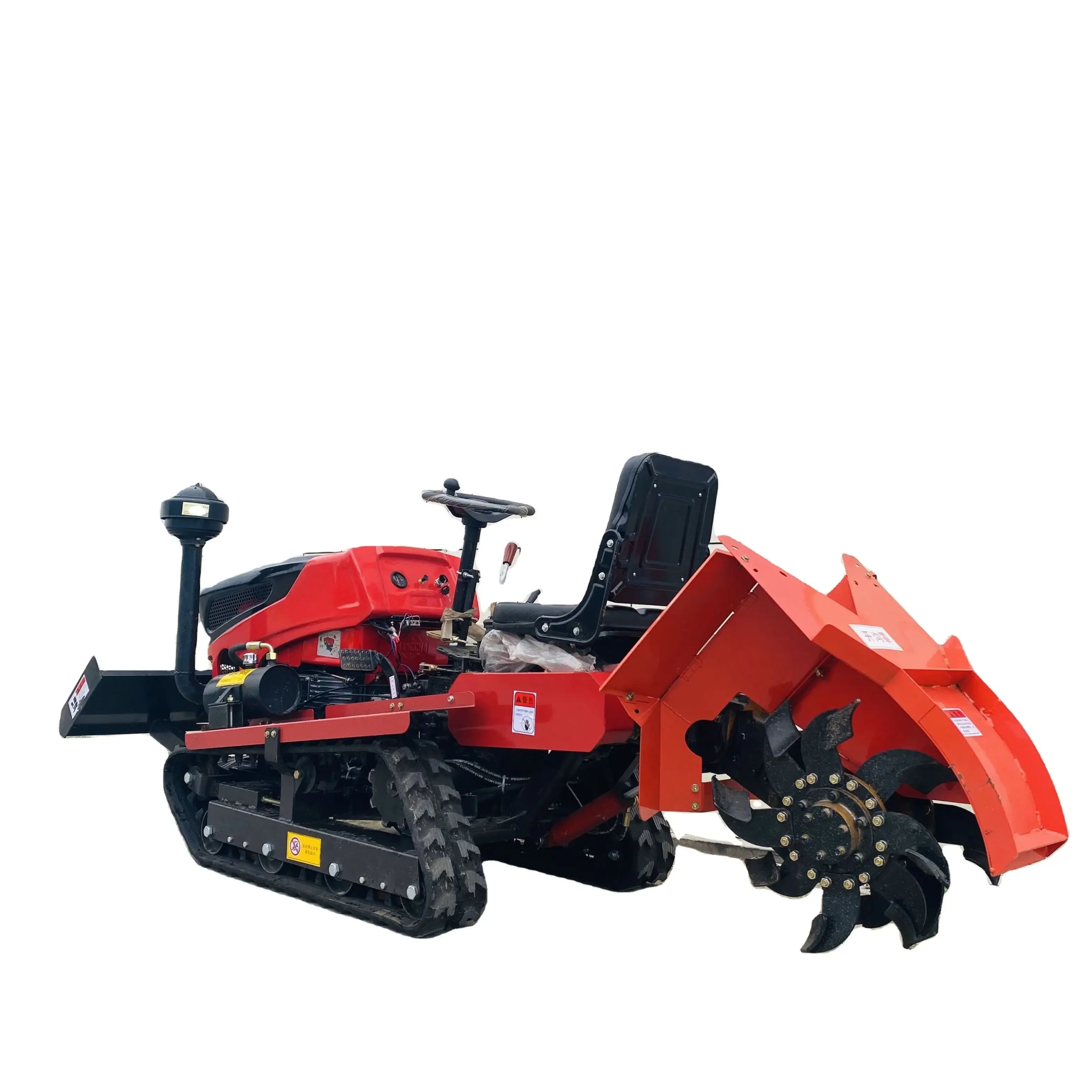 Rotary Crawler Tractor Chinese High Quality Tiller Cultivator For Small Garden and farm   Machine For Sale