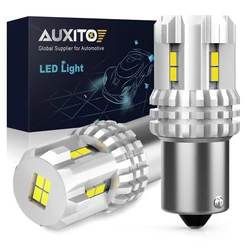 AUXITO 2Pcs P21W Ba15s LED Reverse Light Bulbs 6000K White Car 1156 7506 LED DRL Tail Turn Signal Lamp 3020SMD Yellow Amber 12V