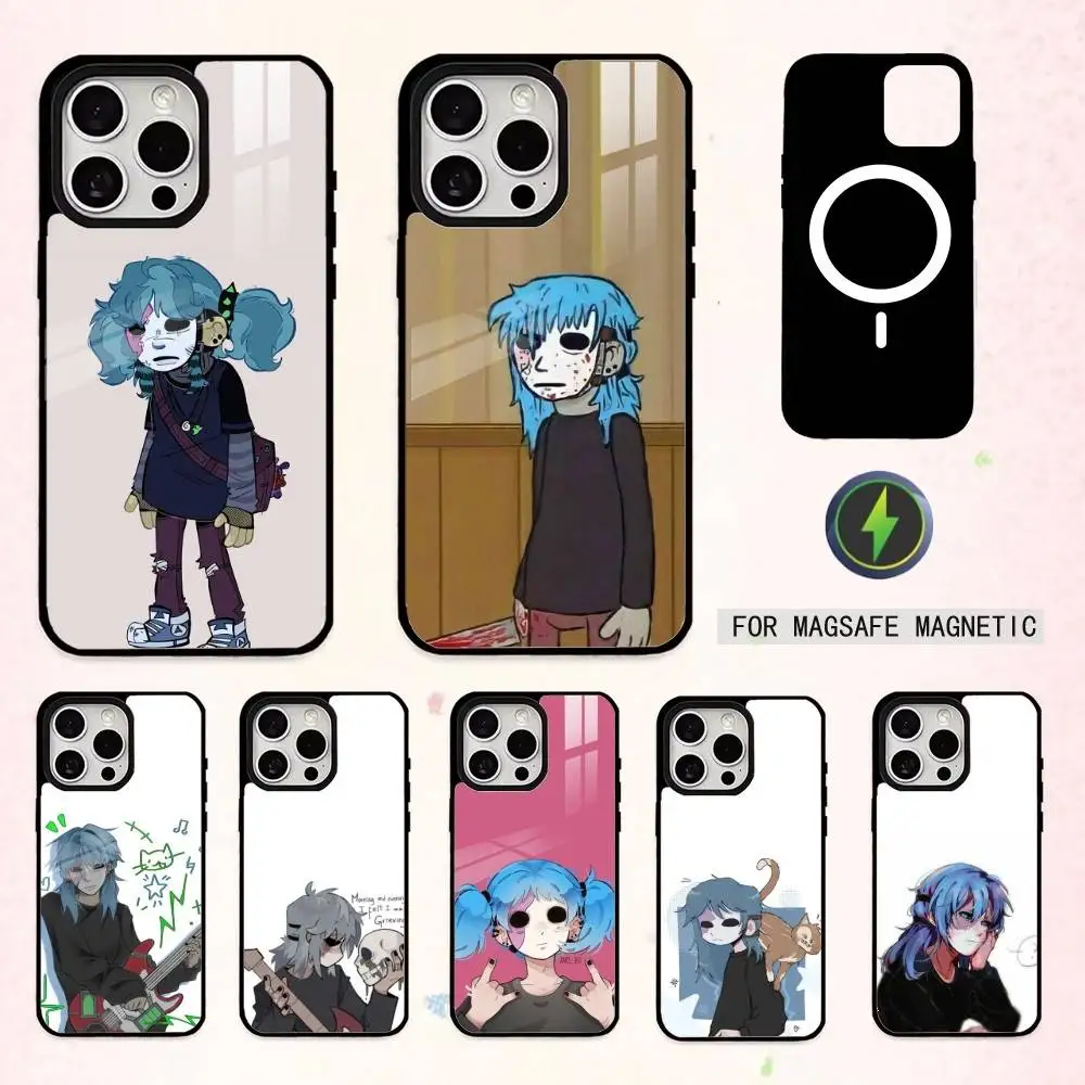 

S-Sally G-Game F-Face Phone Case For iPhone17,16,15,14,13,12,11 Plus,Pro Max Magnetic For Magsafe Wireless Charging