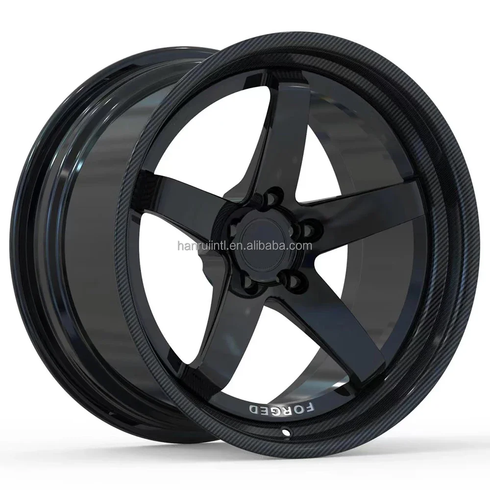 carbon fiber concave 2pc forged wheels Carbon fibre wheel hub 5X114.3 20inch