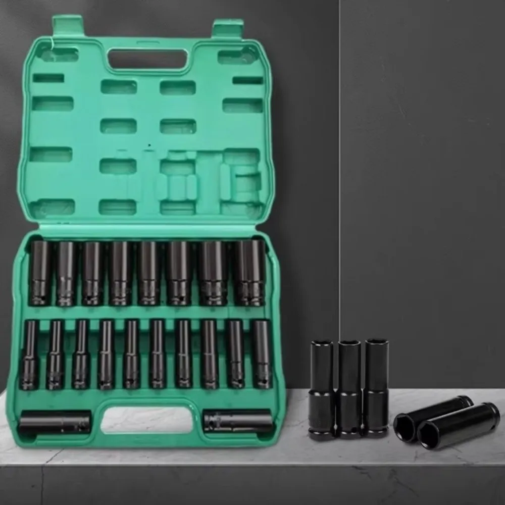 

Набор электрических ключей с приводом 1/2 дюйма, высокая твердость, 8-32 мм, шестиугольная ударная втулка, удлиненная длина, 6-точечный шестигранник