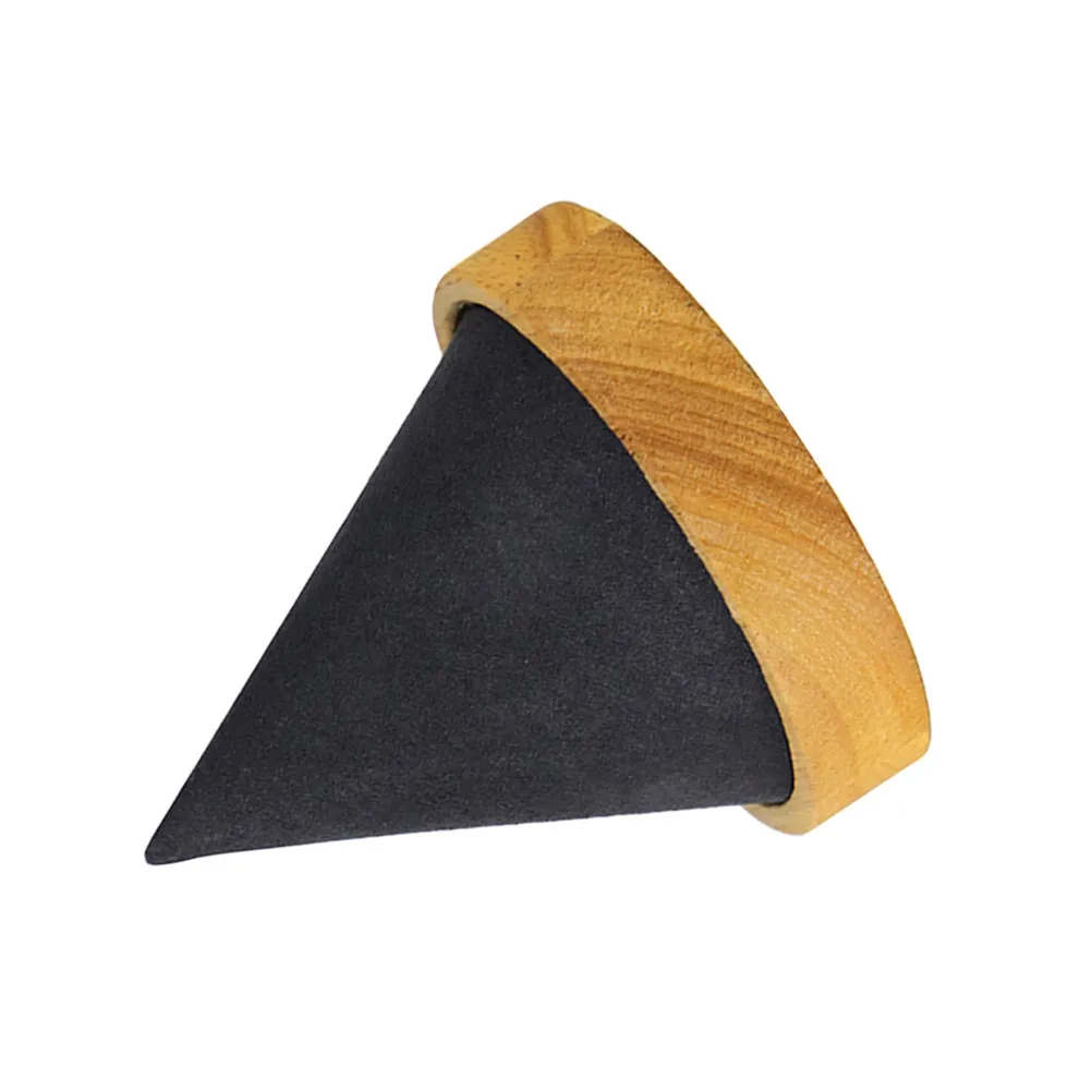 

Solid Wood Necklace Holder Cone Shape Creative Jewelry Organizer Dark Grey Jewelry Display Rack for Bedroom Bathroom Decoration