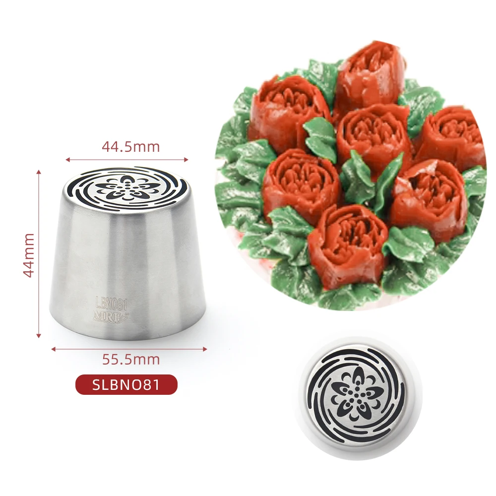 New Arrival Stainless Steel XL Russian 5-Petals Flower Icing Tip Pastry Marshmallow Piping Nozzle #LBNO81