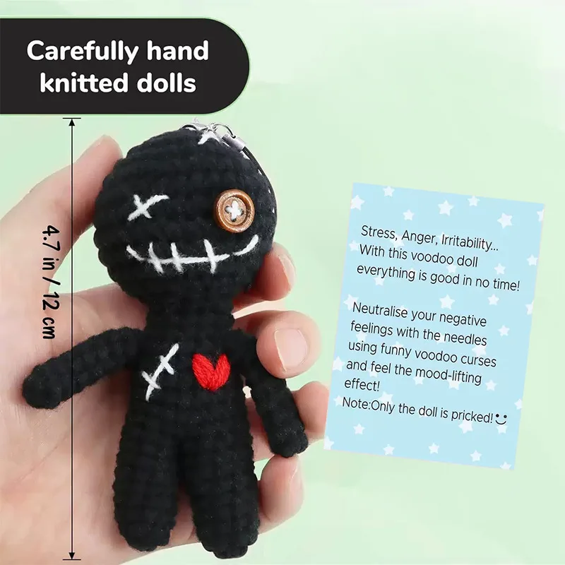 Cross-border New Purely Handmade Crochet Face Doll Decoration Pendant
