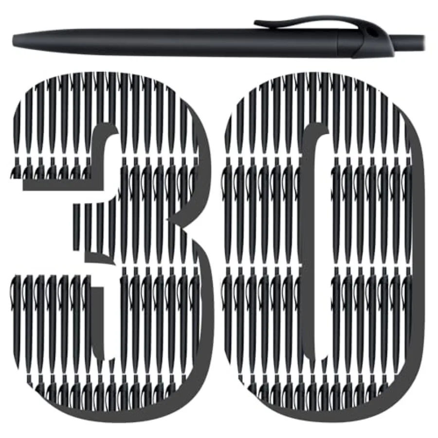 

Pens Bulk 30 Pack Click Pens No Bleed Wholesale Retractable Ballpoint Pens Medium Point, Smooth Ink Pens for Journaling School
