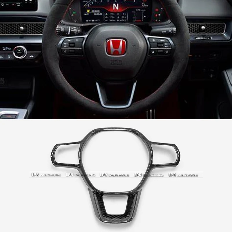 

Dry Carbon For Honda Civic Type-R FL5 Steering Wheel surround (Stick on type)
