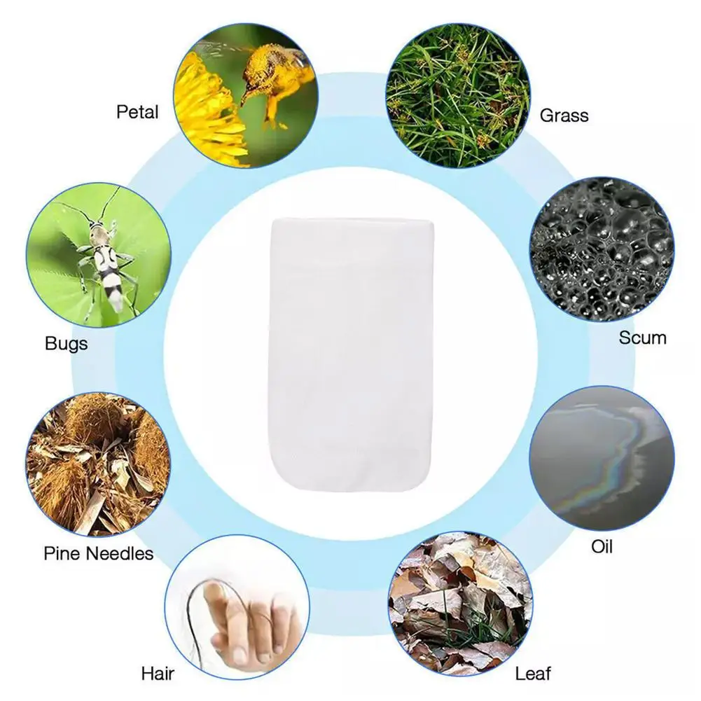 10/20/30Pcs Pool Filter Mesh Filter Bag Swimming Pool Skimmer Cleaning Pool Separator Filter Sock Bag Filter Mesh Filter Bag