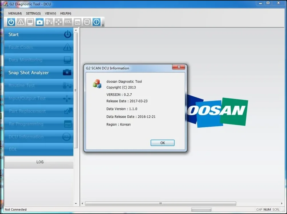 Doosan Diagnostic Tool DDT SCR+DPF+G2 DCU+G2 ECU+G2 Scan DD ECU software package +keygen