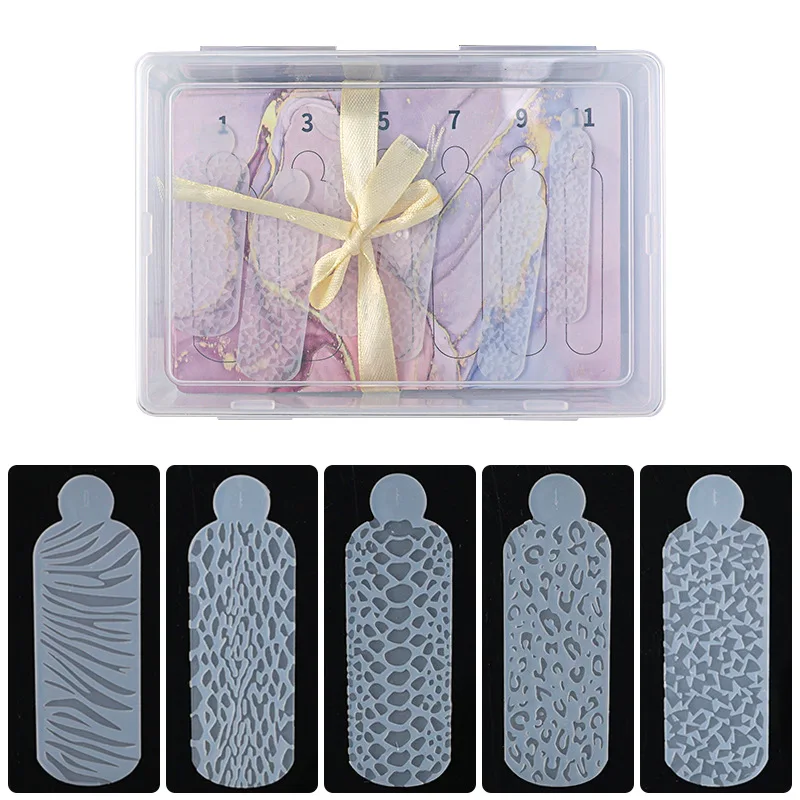 

60Pcs Dual Forms Nail Crystals Silicone Molds Forms for Quick Creating Relief Design Reusable Soft Silicone Mold Universal