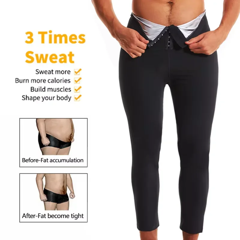 Men Body Shaper Hot Sauna Sweating Slimming Shorts Abdomen Waist Trainer Burning Fat Fitness Leggings Weight Loss Shapewear