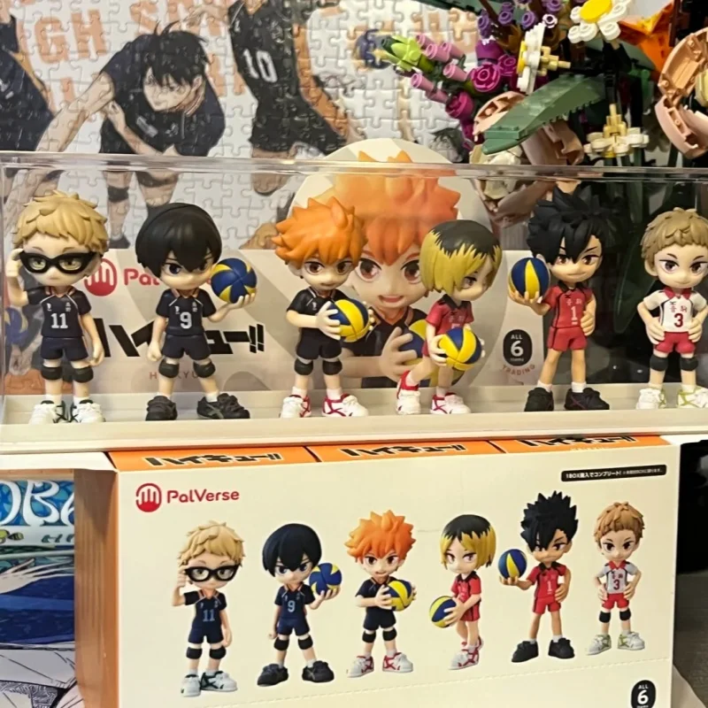 Bushiroad PalVerse Haikyuu Blind Box Mini-Figur PVC Sammlerstück Hinata Tsukishima Kenma Desktop-Dekoration für Anime-Sammler