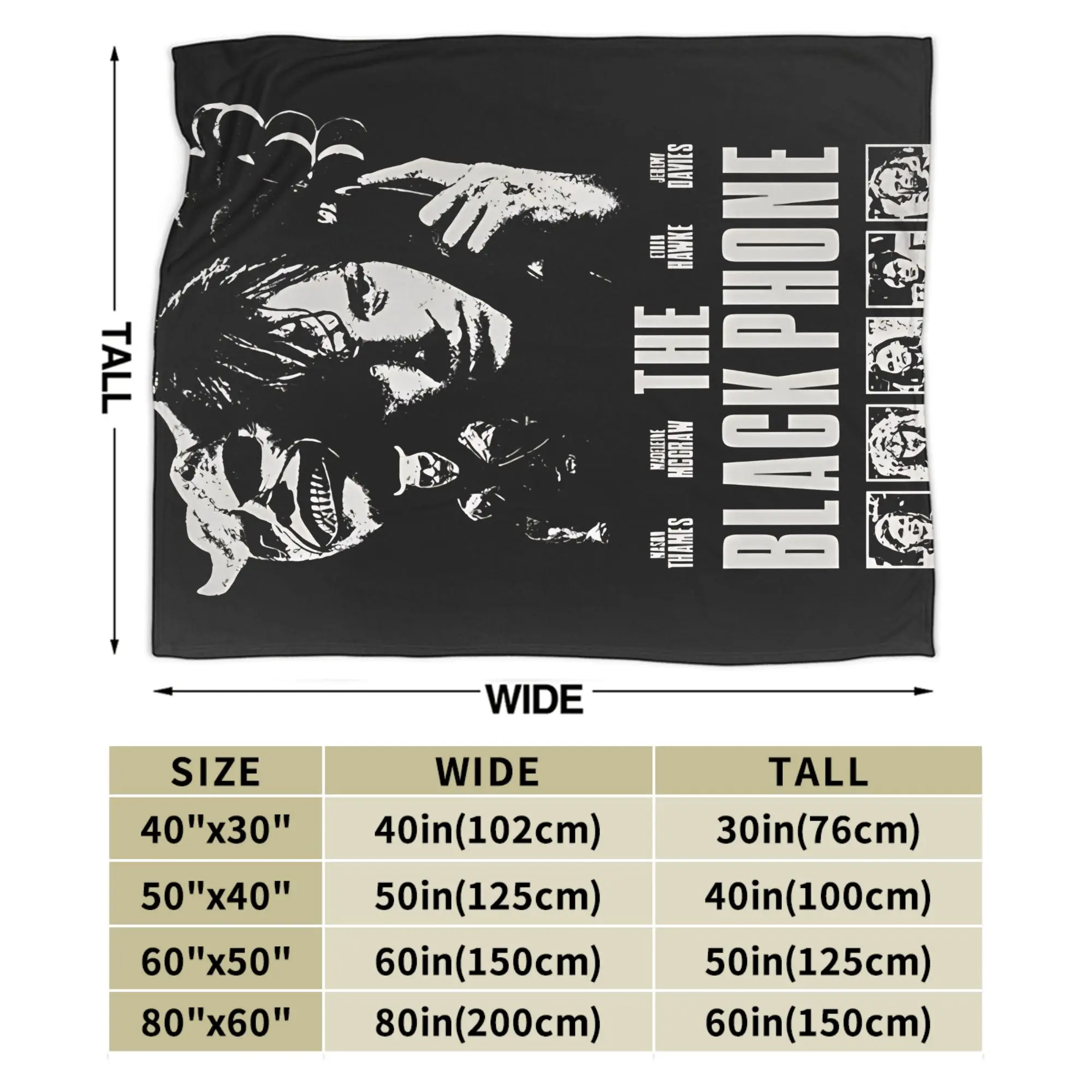 الهاتف الأسود فيلم الرعب البطانيات الزخرفية الفانيلا رمي بطانية للمنزل ديكور لينة الدافئة تصميم جودة المفرش هدية #6