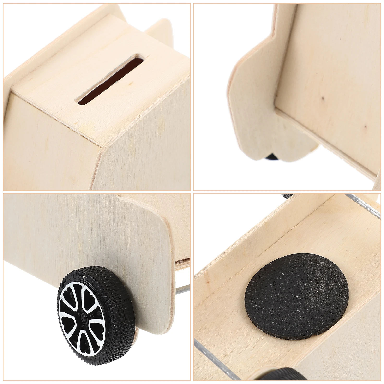 2 個 DIY 木製銀行白未塗装貯金箱子供のための手作り着色クラフト教育貯金箱環境に優しい