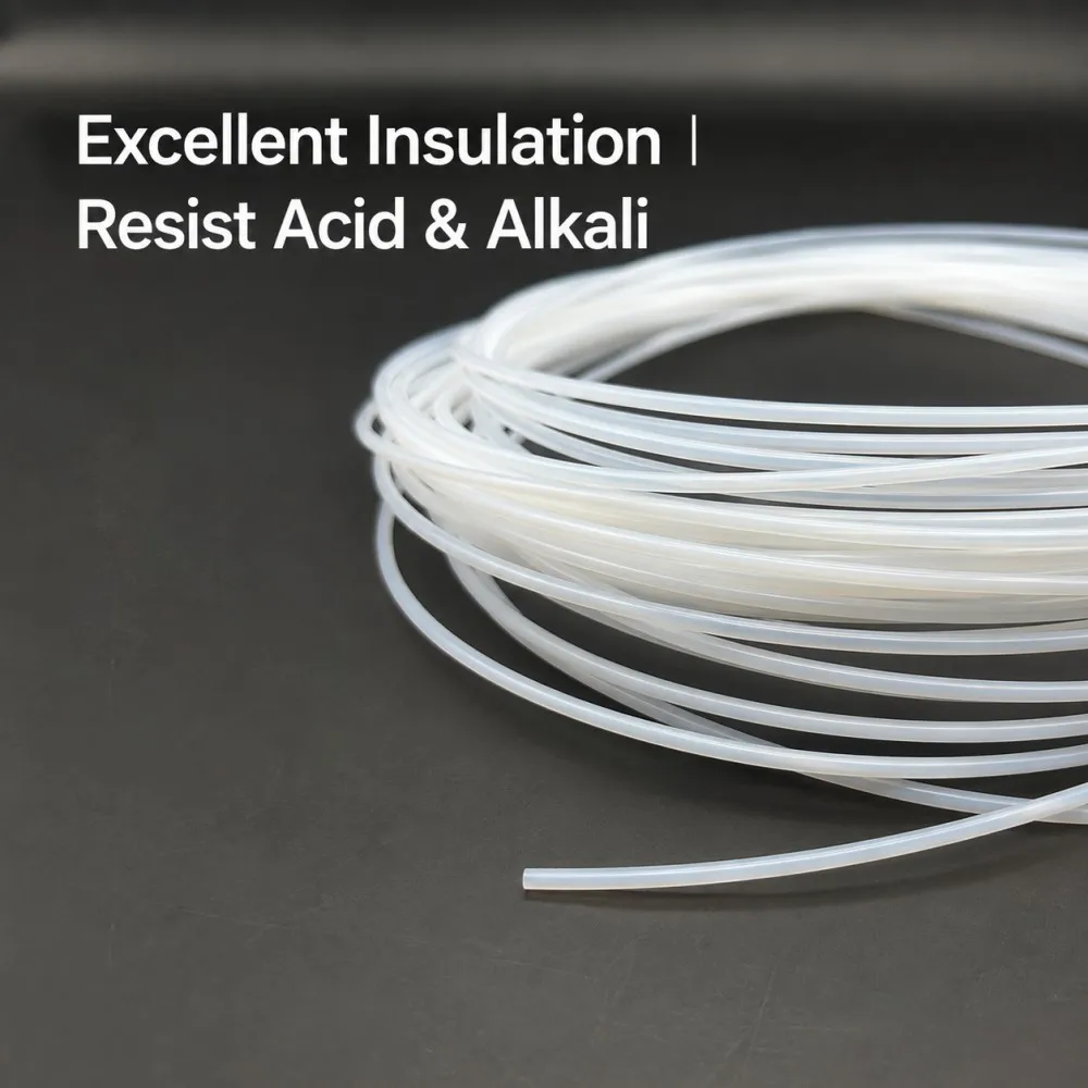 PTFE Tube Insulated Capillary Heat Protector Transmit Hose Rigid Temperature Corrosion Resistance White ID 0.3 ~ 5mm 600V
