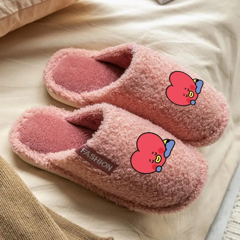 Anime Cartoon Bt21 Cooky Tata Chimmy Cotton Slippers Y2K Autumn Winter New Indoor Warm Slippers Couple Slippers Gift for Friends