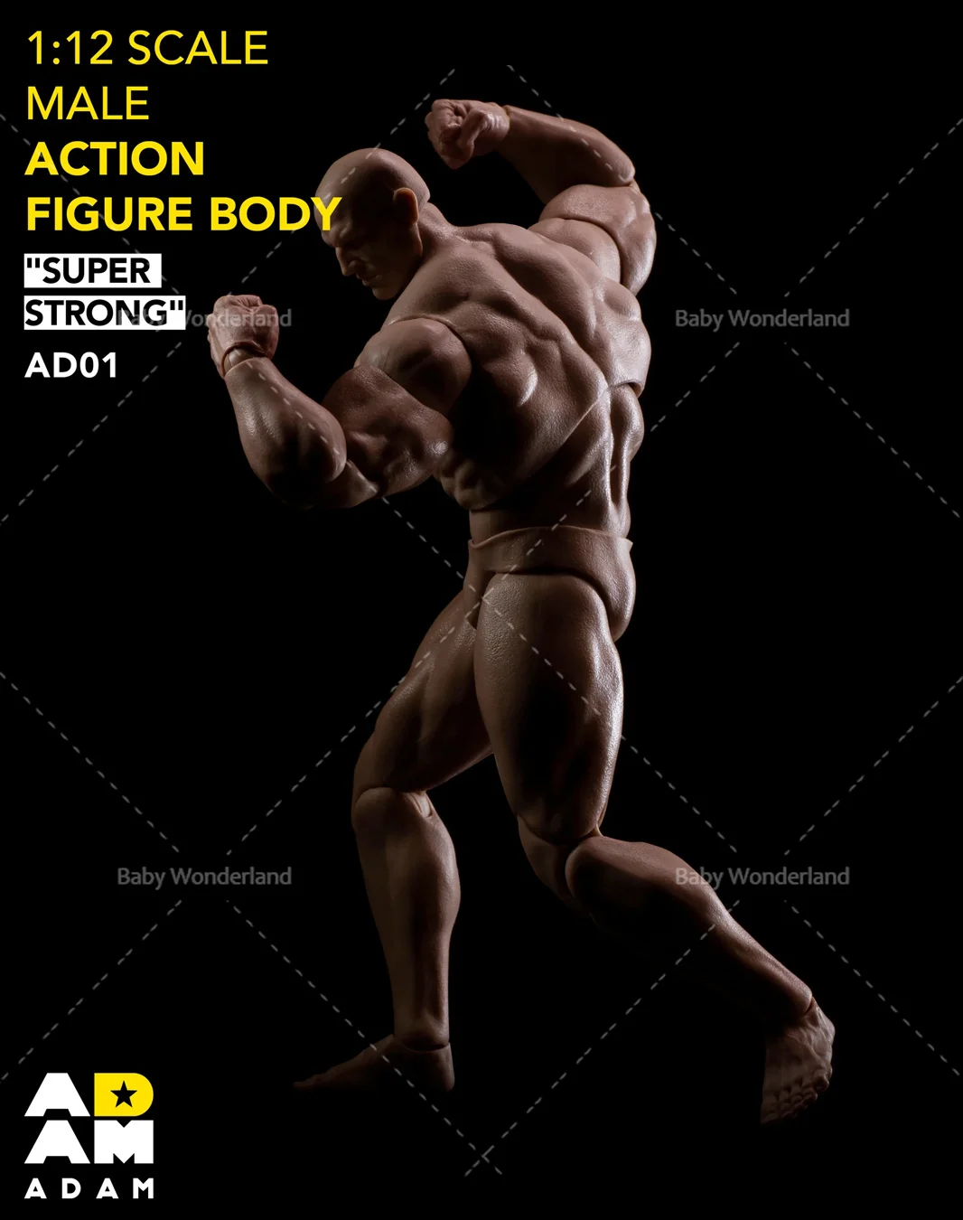 MUFF TOYS ADAM AD01 1/12 Scale Strong Muscular Man Joint body Super Flexible Action Figure Body Dolls 17.2CM