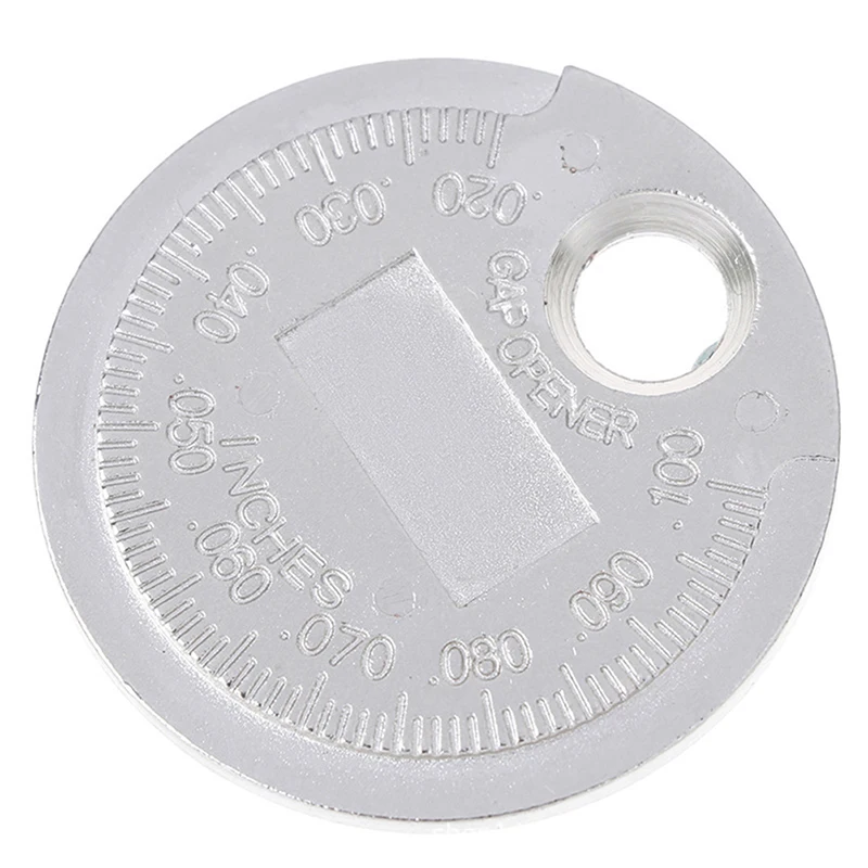 Calibrador de bujías tipo moneda, herramienta de medición de huecos, 0,6-2,4mm, 1 unidad