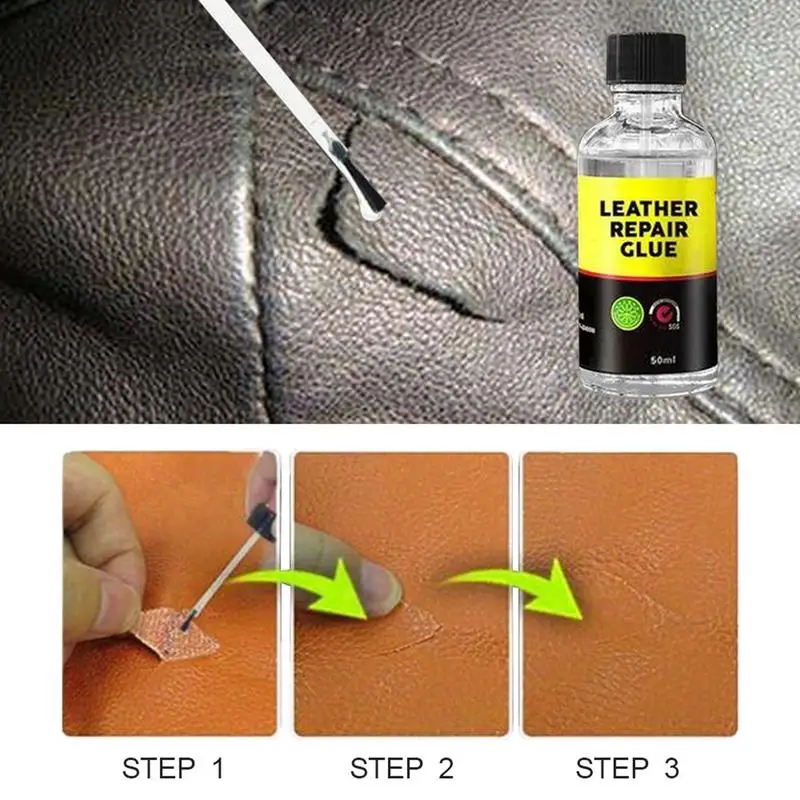 30/50ml Car Leather Repair Glue Auto Seat Maintenance Leather Care Liquid Rubber Leather Gel Sofa Car Leather Adhesive Glue