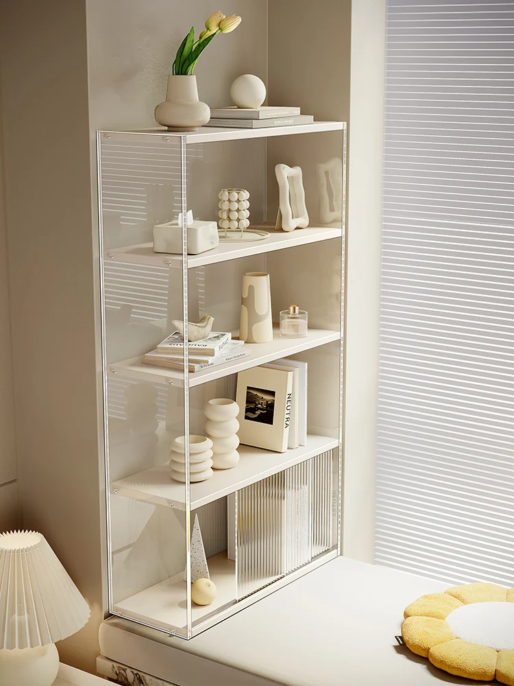 Bay Window Storage Bookcase Space Storage Balcony Locker Sun-Proof Acrylic Floor Bookshelf