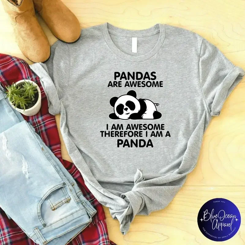 Pandas Are Awesome I Am Therefore A Panda T Shirt Lover S Cute Animal