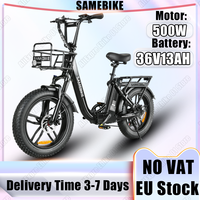 SAMEBIKE C05 Pro E-bike 500W Powerful Motor 36V13AH Lithium Battery Folding Electric Bike 20-inch Fat Tire Snow Electric Bicycle