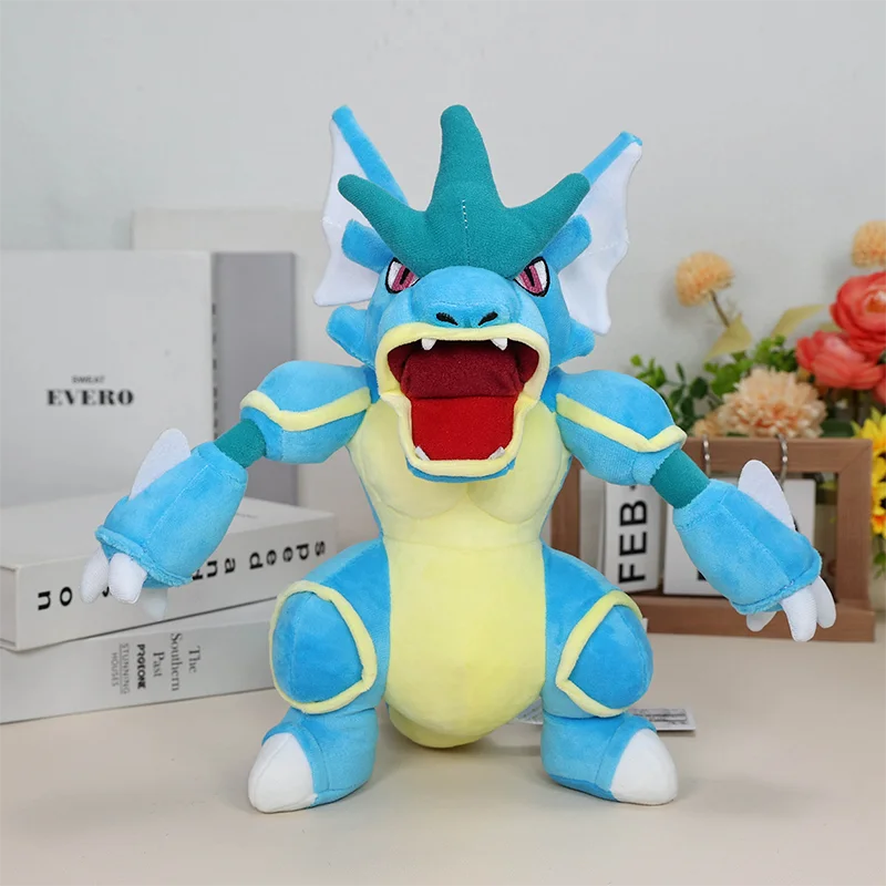 

Pokemon LEGENDS Gyarados Стоящая поза 12 "Плюшевая игрушка, мультяшная игра Алый фиолетовый карп Дракон Меч Щит Мягкое животное
