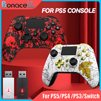 Wireless Controller for PS5/PS4/PC/IOS/Switch,Video Game Gamepad W/RGB,Turbo,6-Axis Gyro,Dual Vibration Gaming Console Joystick