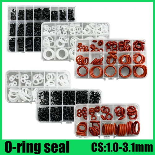 Kit de oring, arandela de sellado de junta tórica de silicona de goma NBR VMQ FKM, junta tórica resistente al aceite, plomería de alta temperatura para automóvil y grifo