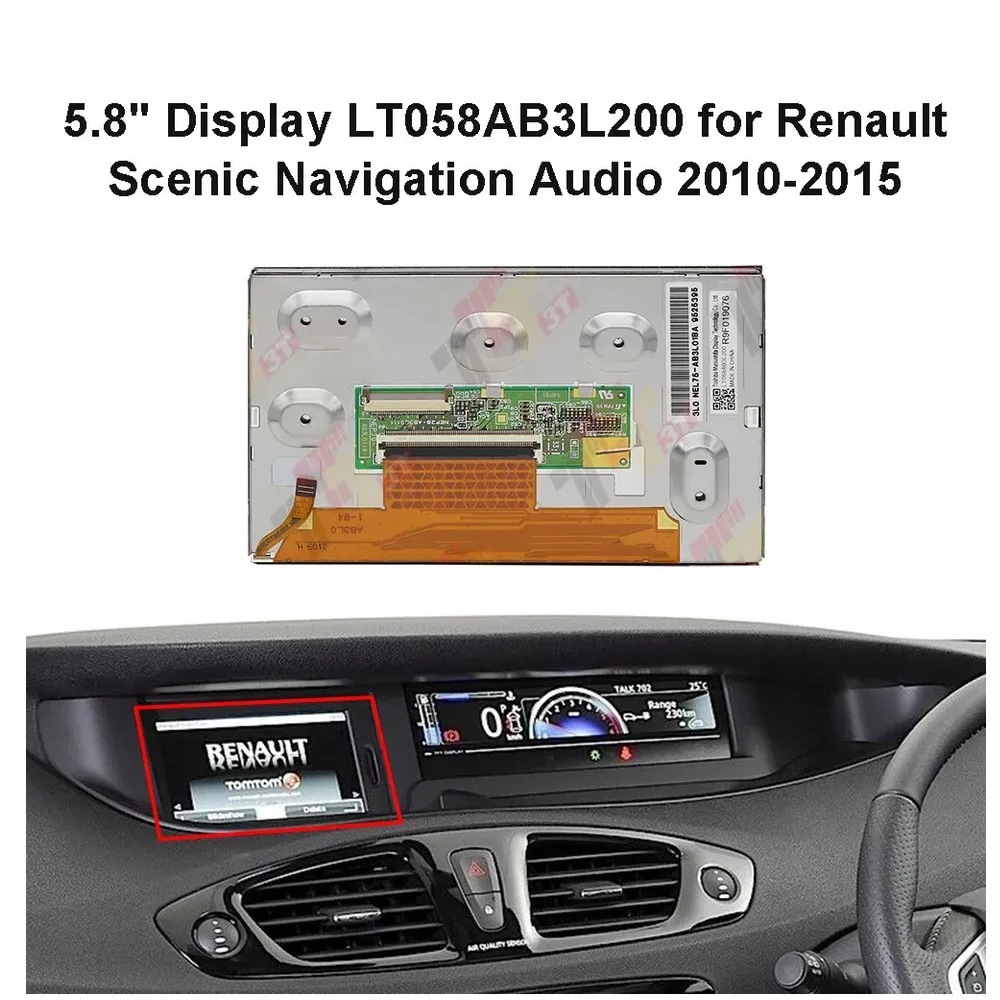 

Dashboard LCD Display LT058AB3L200 LT058AB3L100 LTA058B3L0F for Renault Navigation Audio