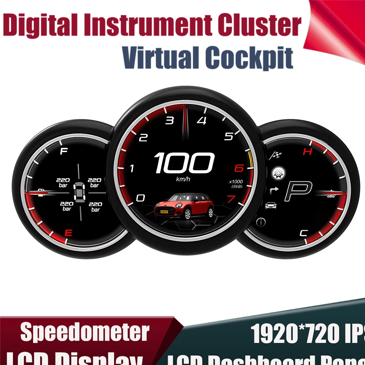 3*5''Inch Digital Instrument Gauge Cluster For MINI Cooper R55 R56 R57 R60 F55 F56 F57 04-23 Speedometer Cockpit Dashboard Panel