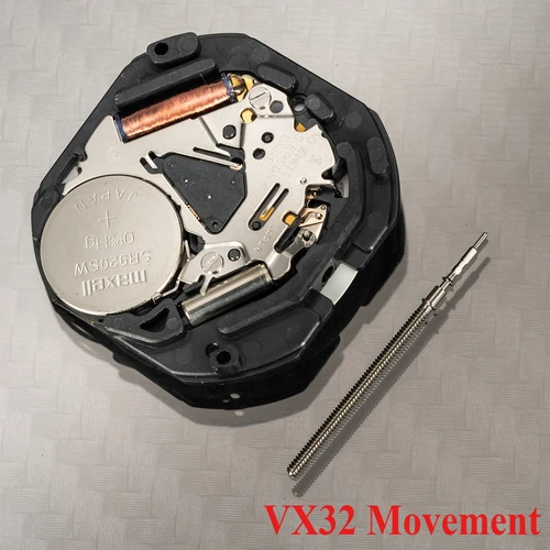 Para movimiento VX32 con fecha Movimiento de visualización de calendario VX32E Calendario de tres manecillas Fecha Movimiento de cuarzo de metal a las 3 a las 6