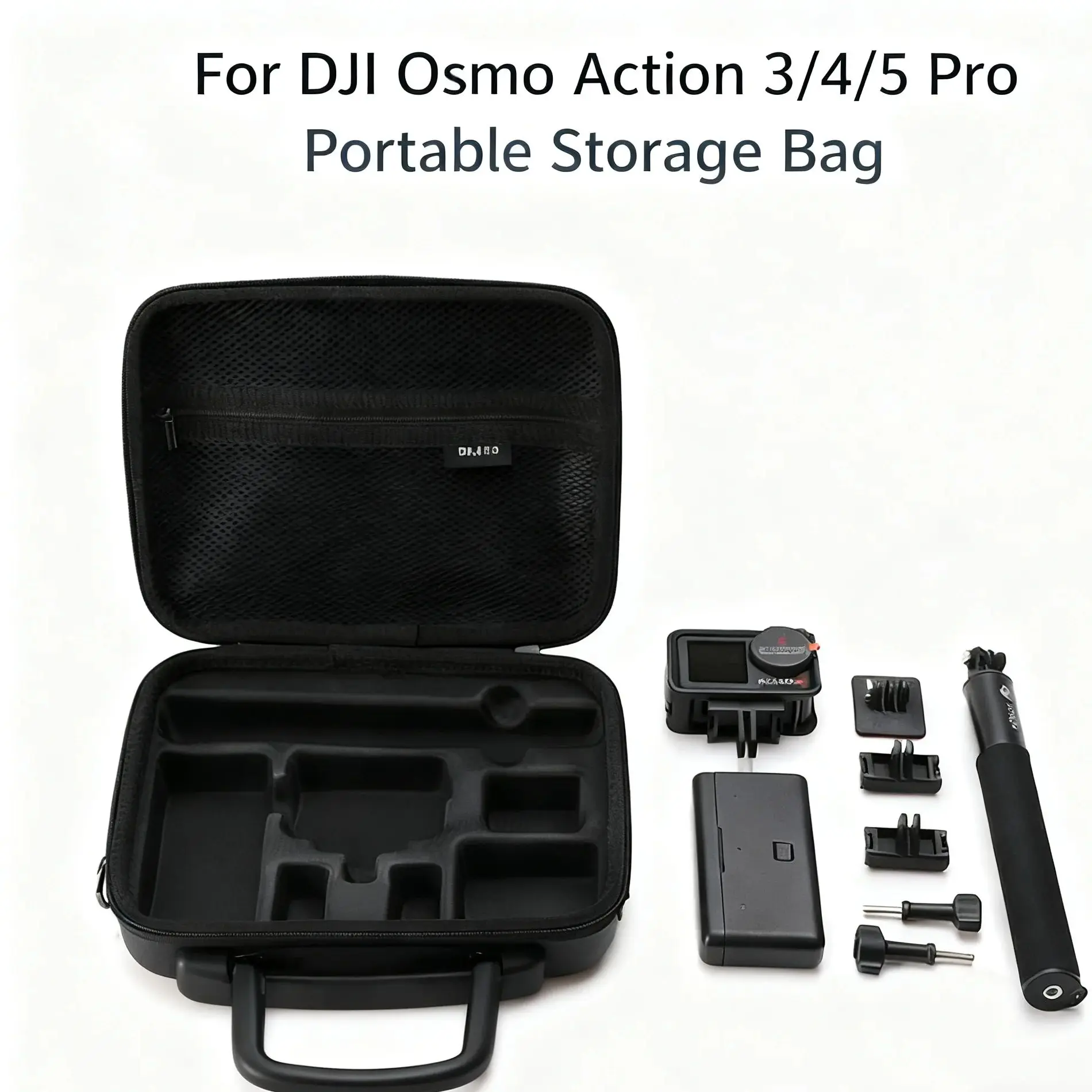 For DJI Osmo Action 3/4/5 Pro Storage Bag Sports Camera Waterproof Bag Portable Travel Selfie Stick Handbag for Camera Accessori