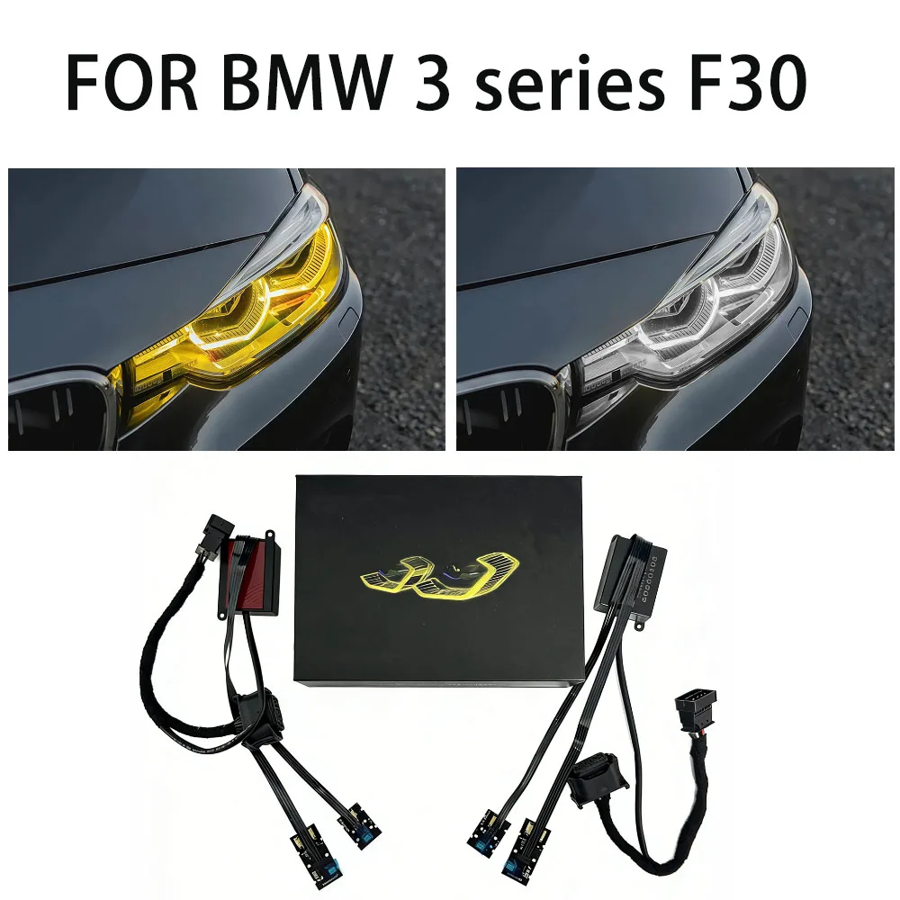 

Для BMW 3 серии F30 F35 2016-2019 гг. Светодиодная панель DRL для высокой четкости с белыми желтыми модулями дневных ходовых огней