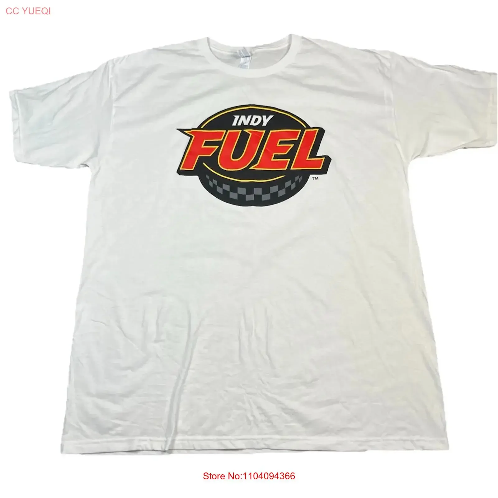 Camiseta Indy Fuel de Hockey de Liga Menor para Hombre, Talla XL, Blanca, Estilo Vintage, Lavada, Cómoda, Ligeramente Transpirable