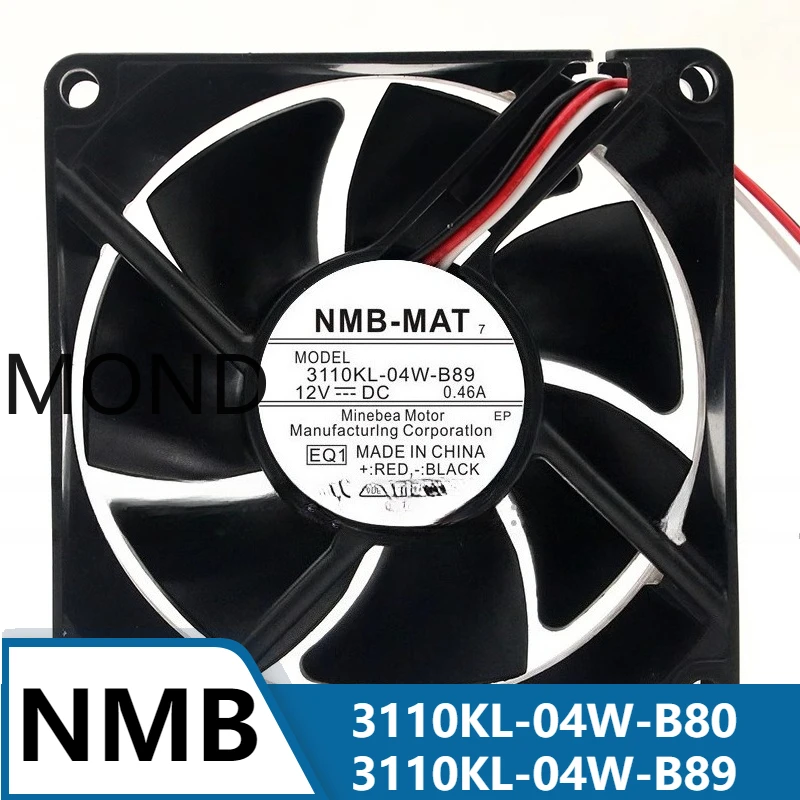 

3110KL-04W-B80 3110KL-04W-B89 Original NMB 8025 8CM DC 12V 0.46A 3500RPM High Volume Dual Ball Inverter Cooling Fan