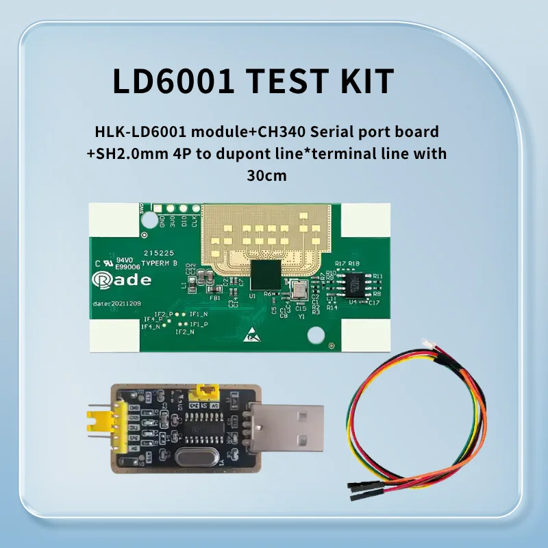Hi Link, envío gratis, sensor de movimiento humano con radar de 60G con una distancia máxima de 8 metros para detección de presencia humana